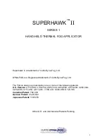 Preview for 2 page of Curtis Dyna-Fog SUPERHAWK II 1 Series Installation, Operation, Service And Maintenance Instructions