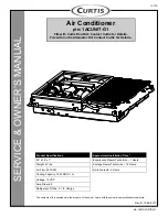 Preview for 1 page of Curtis 1ACUNIT-G1 Owner'S And Service Manual