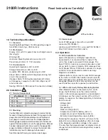 Предварительный просмотр 1 страницы Curtis 3100R Instructions