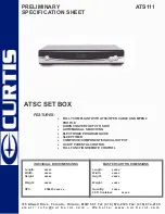 Curtis ATSC ATS111 Specification Sheet preview