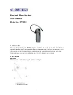 Preview for 1 page of Curtis BT1056 User Manual