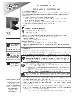 Curtis CGC Service Manual preview