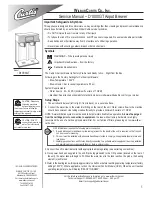 Preview for 1 page of Curtis D1000GT Service Manual