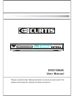 Curtis DVD1100UK User Manual preview