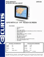 Предварительный просмотр 1 страницы Curtis GPD358 Specification Sheet