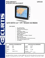 Preview for 1 page of Curtis GPD359 Specification Sheet