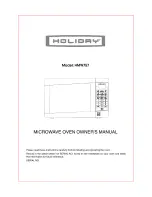 Curtis Holiday HMW757 Owner'S Manual preview