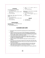 Предварительный просмотр 12 страницы Curtis Holiday HMW757 Owner'S Manual