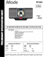 Curtis iMode IP1502 Specification Sheet preview