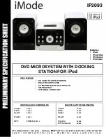 Curtis iMode IP2093 Specification Sheet предпросмотр