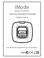 Preview for 1 page of Curtis iMode IP533UK Owner'S Manual