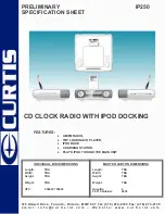 Curtis IP250 Specification Sheet preview