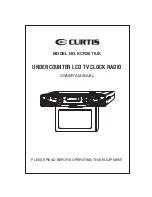 Curtis KCR2611UK Owner'S Manual preview