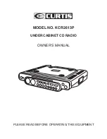 Предварительный просмотр 1 страницы Curtis KCR2613P Owner'S Manual