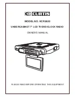 Curtis KCR2620 Owner'S Manual предпросмотр