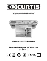 Curtis KCR2620DUK Operation Instruction Manual preview