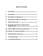 Preview for 2 page of Curtis KCR2620DUK Operation Instruction Manual