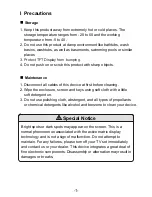 Preview for 3 page of Curtis KCR2620DUK Operation Instruction Manual