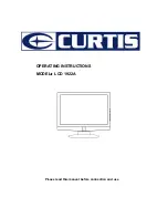 Preview for 1 page of Curtis LCD 1922A Operating Instructions Manual