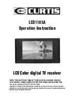 Preview for 1 page of Curtis LCD1105A Operation Instruction Manual