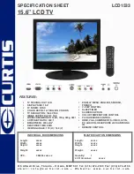 Curtis LCD1533 Specification Sheet preview