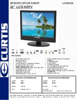 Preview for 1 page of Curtis LCD2226 Specification Sheet