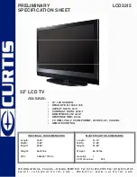 Curtis LCD3215 Specification Sheet preview