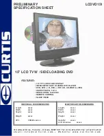 Curtis LCDVD151 Specification Sheet preview