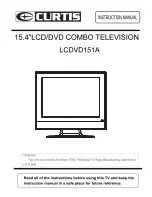 Предварительный просмотр 1 страницы Curtis LCDVD151A Instruction Manual