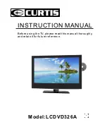 Preview for 1 page of Curtis LCDVD326A Instruction Manual