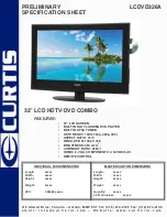 Preview for 1 page of Curtis LCDVD326A Specification Sheet