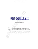 Curtis MPK2038BEU Manual preview