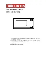 Предварительный просмотр 1 страницы Curtis MW1129-BLACK Instructions Manual