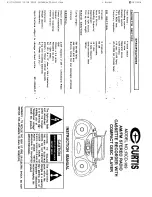 Preview for 1 page of Curtis RCD169 Instruction Manual