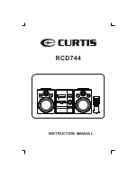 Preview for 1 page of Curtis RCD744 Instruction Manual