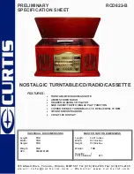 Curtis RCD822-B Specification Sheet preview