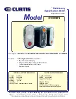 Предварительный просмотр 1 страницы Curtis RCD909 Preliminary Specification Sheet