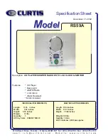 Preview for 1 page of Curtis RS59A Specification Sheet