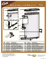 Curtis TCN Instructions And Parts List preview