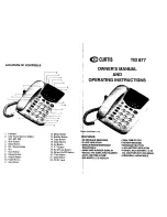 Preview for 1 page of Curtis TID 877 Owner'S Manual And Operating Instructions