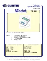 Preview for 1 page of Curtis TID468 Specification Sheet