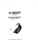 Curtis TID815 Operation Manual предпросмотр