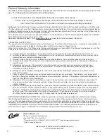 Preview for 4 page of Curtis TLCG1509S Service Manual