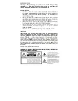 Preview for 2 page of Curtis TV2010 Operation Manual