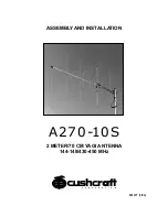 CUSHCRAFT A270-10S Assembly And Installation Manual preview