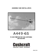 CUSHCRAFT A449-6S Assembly And Installation Manual предпросмотр