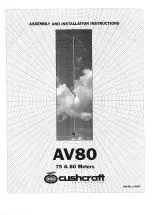 CUSHCRAFT AV80 Assembly And Installation Instructions Manual preview