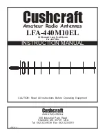 CUSHCRAFT LFA-440M10EL Instruction Manual preview