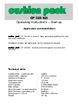 Preview for 2 page of Cushion Pack CP 320 S2i Operating Instructions Manual