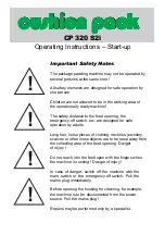 Preview for 7 page of Cushion Pack CP 320 S2i Operating Instructions Manual